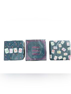 Studio Oh! Mahjong Beverage Napkins - Set of 3 packages of 40 napkins each
